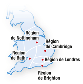 Angleterre : les régions