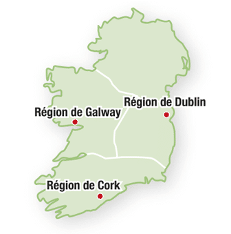 Irlande : les régions