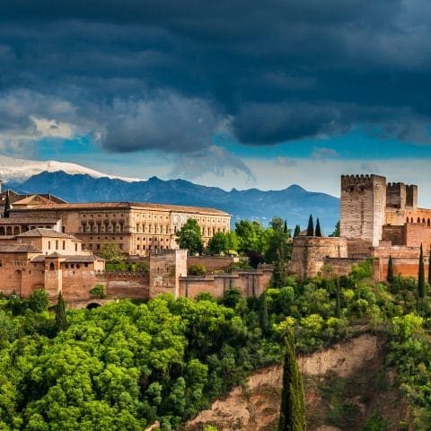 Arabic palace - fortress of Alhambra, Andalusia, Granada, Spain